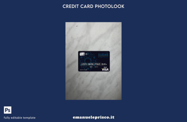 modello frontale photolook della carta visto Benin Ecobank stile verificato